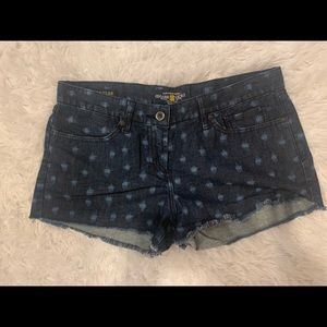 Lucky Brand Polka Dot Jean Shorts
